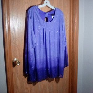 NWOT ombre sparkle blouse